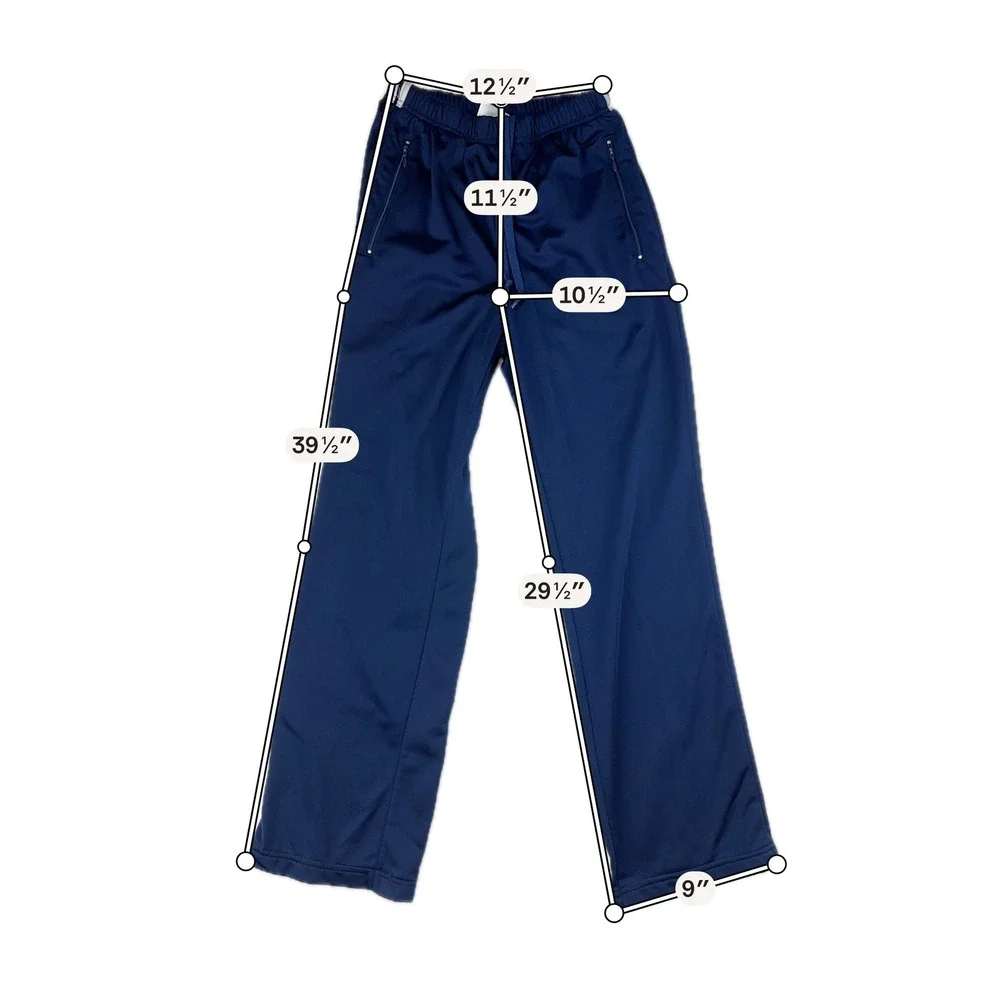Y2K VTG Adidas Track Pants Mens Navy Blue 3 Stripe Regular S Navy 03'